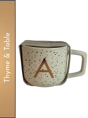 Thyme & Table Monogram "A" Ceramic Mug 13.5 fl oz